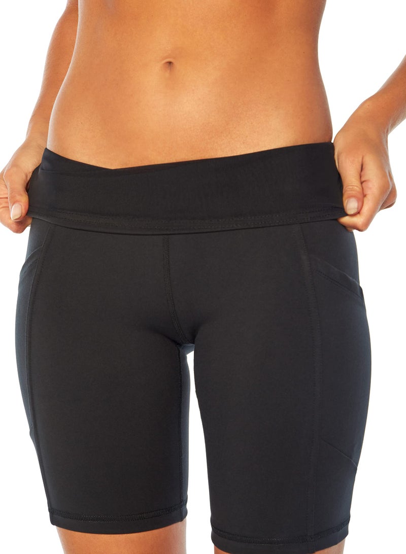 Marika Women's Odessa High Waist Tummy Control Bermuda Pocket Short, Black, Large - Image 3